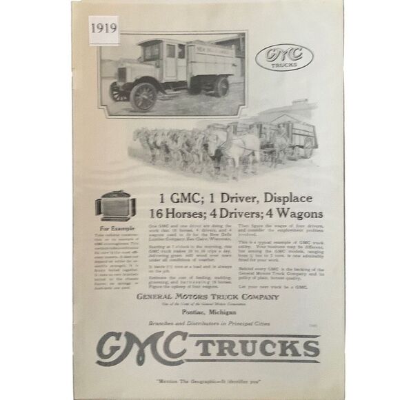 Vintage 1919 General Motors Truck Company GMC Ad Advertisement - Picture 2 of 4